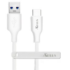 Aplus USB-A to Type-C 快充拉絲傳輸線 2M 高達3.1A充電, 白色, 1個