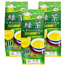 KAORICHAN 宇治森德 綠茶茶包 100%日本國產茶葉, 5g, 40包, 3袋