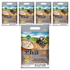 薌園 黑五穀豆漿 營養好滋味 富含膳食纖維、去除糖份 內含多種穀物 口感豐富多層次, 25g, 10包, 5袋