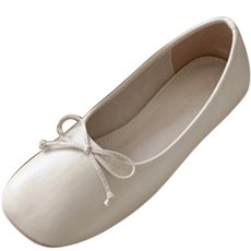 코나블루 여성용 둥근코 리본 플랫슈즈 1cm DT3878