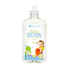 ECOS 嬰幼兒奶瓶餐具清潔液 500ml, 有效清潔奶垢油汙, 中性PH值溫和不殘留, 1瓶