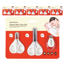 Perfection 新生嬰兒指甲刀套組 3, 混色, 6組
