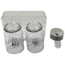 吸盤冰川紋牙刷架-雙杯, 透明, 適用於多種人群, 1個