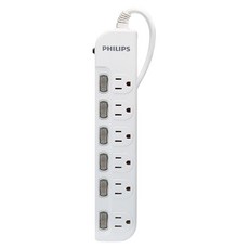 PHILIPS 飛利浦 6開6座延長線 CHP3460WA/96 547.8g, 1.8m, 白色, 1條