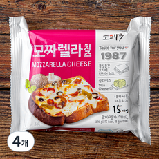 소와나무 한장 한장 포장된 모짜렐라치즈, 18g, 15개입, 4개