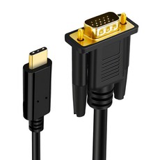 Neon 台灣霓虹 Type-C 轉 VGA 轉接線 1080P 高清 鍍金接頭 約1.8米長, ECV1, 1個