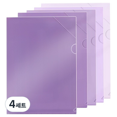 동아피엠에스 그라데이션 L홀더 파일 5종 세트, 라벤더, 4세트