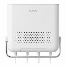 ecoco 意可可 壁掛筷子筒 升級款 E24032 22.2 x 10.8 x 18.2cm 495g, 白灰色, 1個