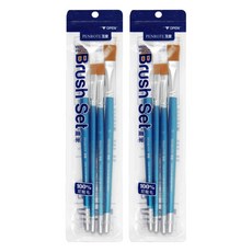 PENROTE 筆樂 平頭尼龍畫筆 PG777 B款, 10號 + 12號 + 14號 + 16號, 2組