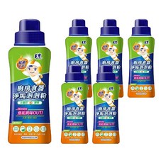 毛寶 廚房食器淨垢泡泡粉, 小蘇打+酵素, 去漬除臭亮白, 500g, 6瓶