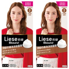 Liese 莉婕 頂級奶霜泡沫染髮劑, 2 法式婉約古銅棕, 2盒