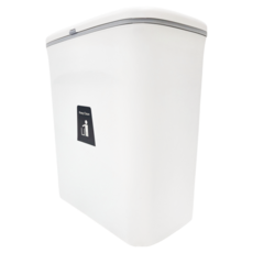 廚房掛式帶蓋垃圾桶 白色 PP材質