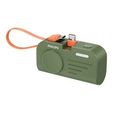 PHILIPS 飛利浦 手錶磁吸 + 多合一行動電源 Type C, DLP2552CG, 綠色