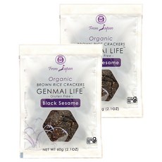 MUSO 有機糙米仙貝 黑芝麻, 60g, 2包