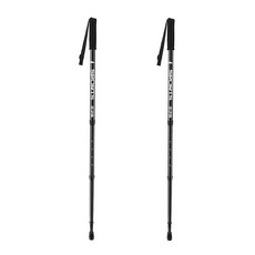 Elsso 輕量可調節長度全綵登山杖, 黑色, 2個