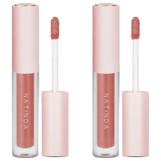 NATINDA 霧面絲絨唇膏, 101 人間水蜜桃, 3ml, 2支