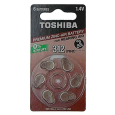 TOSHIBA 東芝 312 助聽器空氣電池, PR41, 1個