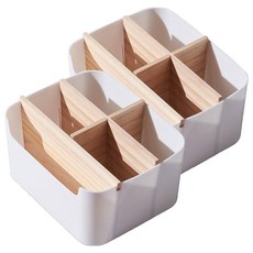 isona 愛收納 桌上遙控器收納盒, 白色, 2個