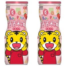 KYODA 京田製菓 巧虎寶寶米餅 6個月以上寶寶適用, 草莓味, 45g, 2瓶