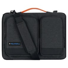 POLYWELL 寶利威爾 多功能時尚肩背/手提筆電包 PW15-T65-0382, 黑色, 1個