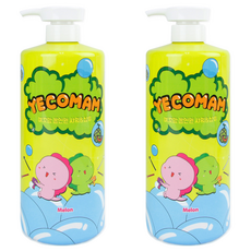 Yecomam 兒童大容量3合1多效沐浴洗髮精 哈密瓜, 1L, 2個