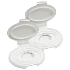 KOKUBO 小久保工業所 Wepper 防乾燥濕巾蓋, 2個, 白色