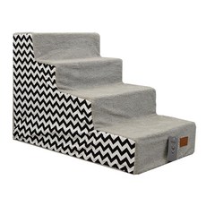 REDPUPPY 環保邦比寵物階梯 4層, 灰色, 1個