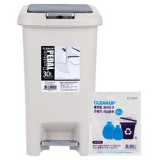 SHABATH 踏式方形垃圾桶 30L+垃圾袋 50L 20入, 淺褐色, 1組