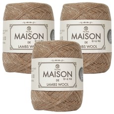 연일섬유 램스울 메종 뜨개실, 10멜란지브라운, 3개