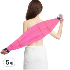 特大加寬搓澡巾, 5個, 1入, 紅色