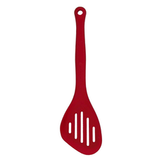 Colourworks 矽膠斜角濾油鍋鏟, 28cm, 紅色, 1支