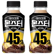 테이크핏 몬스터 초코바나나 근육이 마시는 완전 단백질, 350ml, 2개