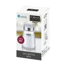 ASVEL FORMA 鹽罐 80ml, 密閉附蓋設計, 玻璃材質, 耐用環保, 1罐
