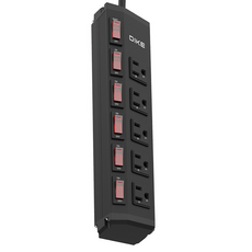 DIKE 工業級鋁合金電源延長線 六開五孔 過載保護 快速散熱 安規認證, 1.8m, 白色, 1條