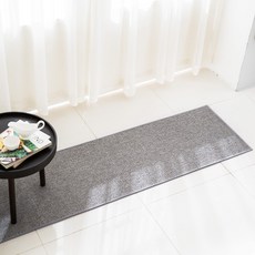 스칸디앤홈 먼지없는 쉐브론 사이잘룩 욕실발매트 주방매트 미니러그, 애쉬그레이