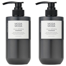 MODA MODA 清爽無矽靈護髮乳 棉花爽身粉香, 2瓶, 500ml