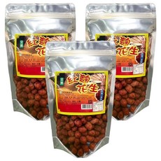 埔里鎮農會 紅麴花生 100%台灣新鮮飽滿花生仁 香酥健康 大顆好滋味 下酒配茶最佳選擇, 250g, 3包