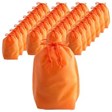 不織布束口袋防塵袋 15 x 20 cm 25入, 橘色, 4個