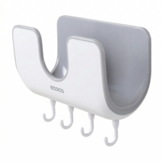 ecoco 意可可 北歐風壁掛鍋蓋架, 灰色, 1個