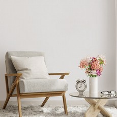 데코리아 단열 곰팡이 방지 접착식 3in1 스마트 실크 벽지, 모던 그레이