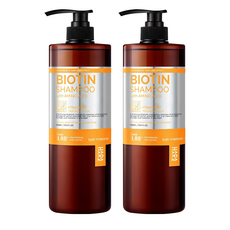 HAARAZ 生物素強健髮根洗髮精 爽身粉香, 2個, 1L