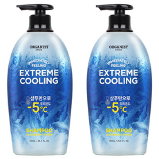 오가니스트 엘라스틴 익스트림 쿨링 샴푸 민트향, 750ml, 2개
