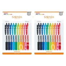 ZEBRA 斑馬牌 SARASA SARASA Clip 中性筆組合 0.5mm, 混合色, 2組