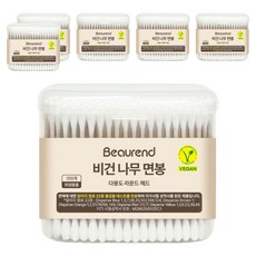 뷰렌드 비건 멸균 나무 면봉, 350개입, 6개