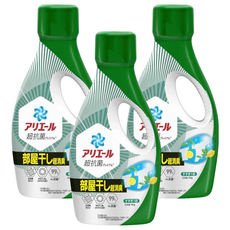 ARIEL 日本原裝進口 超濃縮抗菌抗臭洗衣精 室內晾乾 綠色, 700g, 3瓶