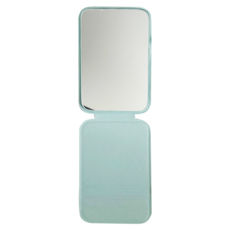 妃妃嚴選 皮革化妝鏡 化妝鏡中綠 皮革鏡, 綠色, 1個