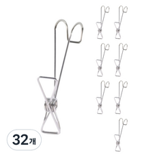 리빙홈디테일 다용도 후크 집게 대형 HXC-006, 32개