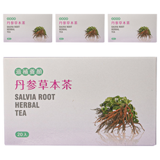 大雪山農場 丹參草本茶, 20包, 3g, 4盒