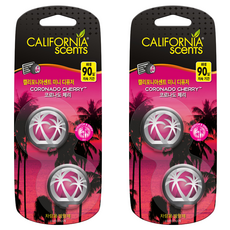 CALIFORNIA scents 迷你車用擴香 3ml 2入, 2個, 科羅納多櫻桃香