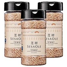 SESAOLE 芝初 淺焙白芝麻粒, 105g, 3罐